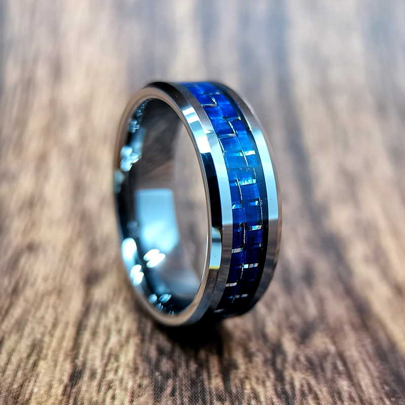 Stock 9#, 10#, 11# Tungsten Ring with Carbon Fiber