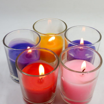 colorful paraffin wax aroma glass jar candle