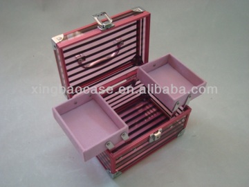 Cosmetic case trolley prices, makeup train case,cosmetic case with handle