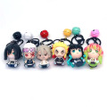 Anime Design 3D Cartoon Rubber Soft Pvc Keychains