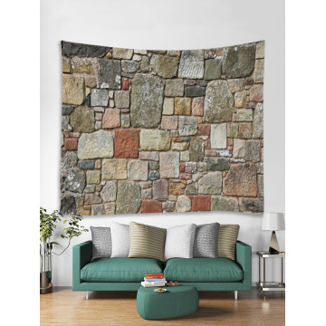 Colored Brick Wall Tapestry Stone Tapestry Wall Hanging Tapestry Polyester Natural Print for Livingroom Bedroom Home Dorm Decor