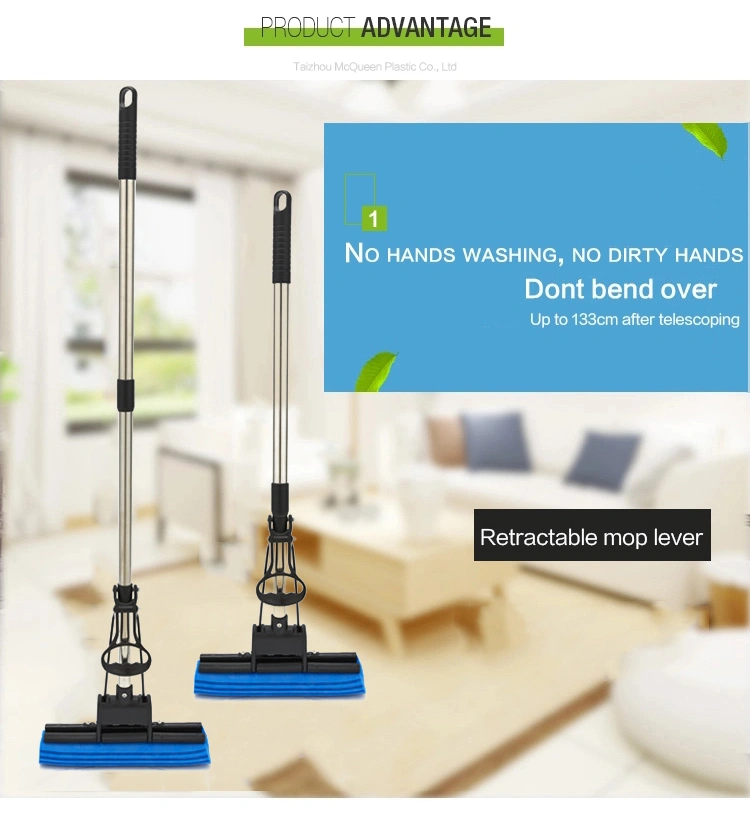 Magic Clean Floor Aluminium Handle PVA Sponge Mop