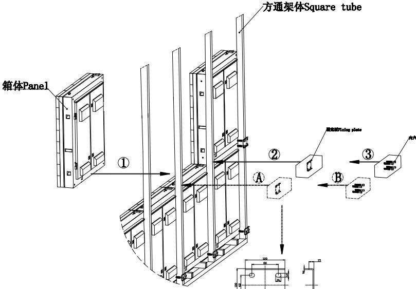 led display steel structure