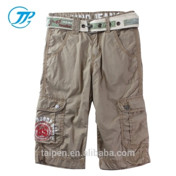 Fashion Boys Cargo Pants 100% Cotton Short Pant Boys Pants With Belt And Pocket For 4-12 Year Old