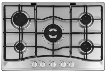 Ariston 5 Burner Hob in Stainless Steel