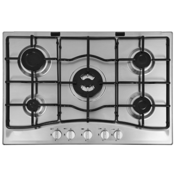 Ariston 5 queimador Hob em aço inoxidável