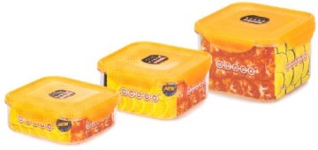 Airtight food storage box 3-pcs set box PC or PP easy box