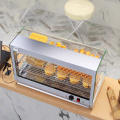 Curved Glass Countertop Hot Food Display Warmer