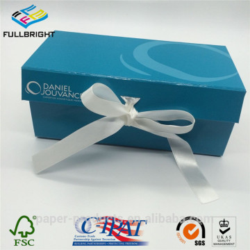 foldable box gift cardboard box with magnet and ribbon