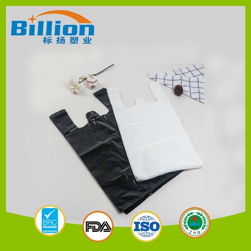 HDPE Colorful T Shirt Plastic Bag Carrier Shopping Bags