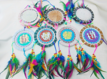 Dream Catcher, 16cm Indian Dream Catcher, Leather Furs Dream Catcher Handmade Decorate Jewelry PT2198