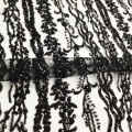 Black Sequins Lace Embroidery Fabric