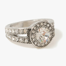 Fashion elegant inlay CZ diamond girls ring finger watch hot-selling