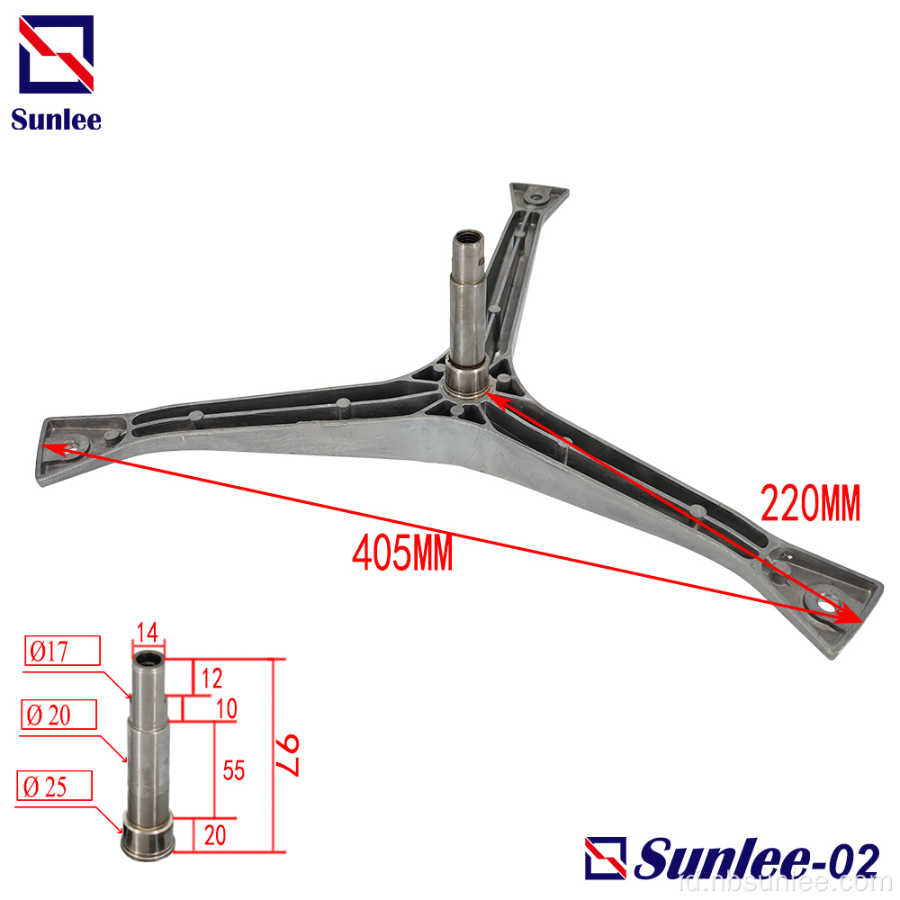 Mesin cuci bukaan depan Aluminium Drum Spider