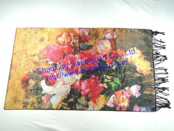 100% superfine silk scarves, lady shawls