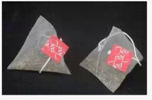empty nylon pyramid tea bags