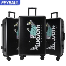 Cartoon printed suitcase unique designs trolley luggage travel luggage bags