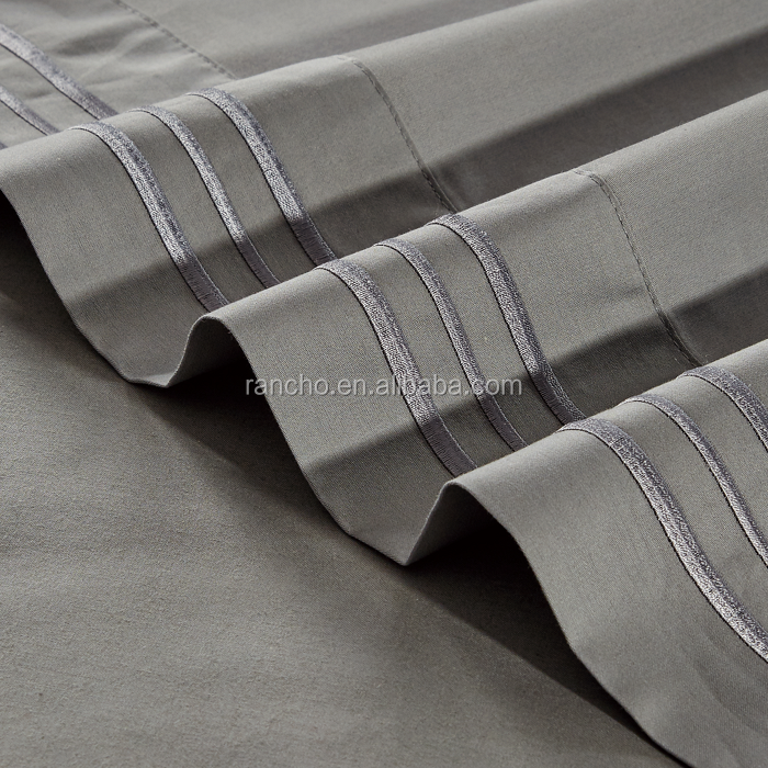 Luxury soft and dirt-proof hotel linen duvet cover and pillow case bedding sets in solid color