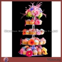 Clear 5 tier bolton acrylic wedding cupcake stand