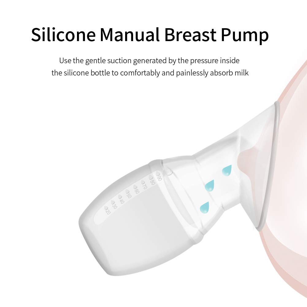 BPA Free Custom Milk Saver Stopper Suction Manual Silicone Handsfree Portable Breast Pump With Lid