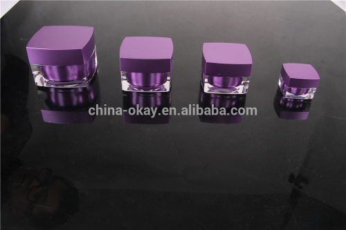 Empty luxury square acrylic cosmetic jar/acrylic candy container wholesale