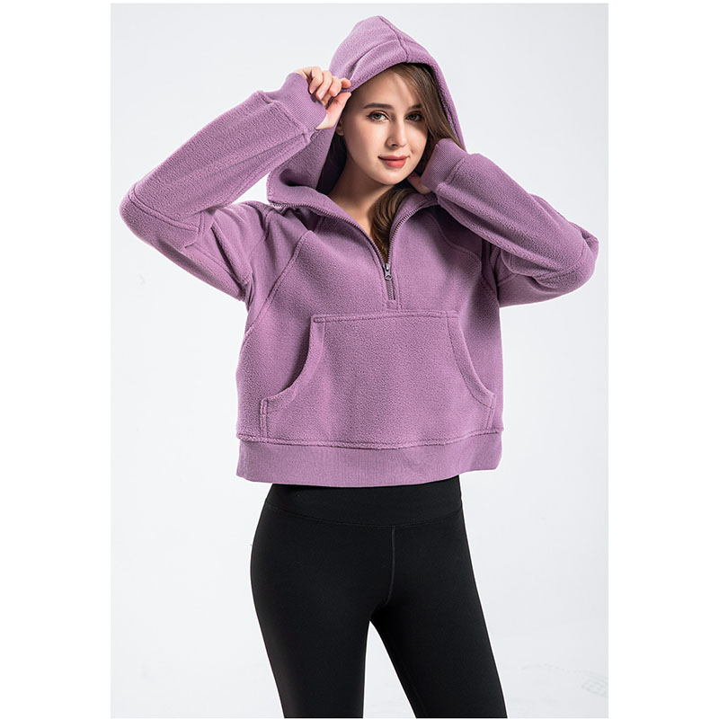 Short Fleece Sports Hoodie 