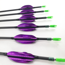 Compound Recurve Bow Competition Carbon Arrows with Spin Vanes - Spine Options 300 to 900