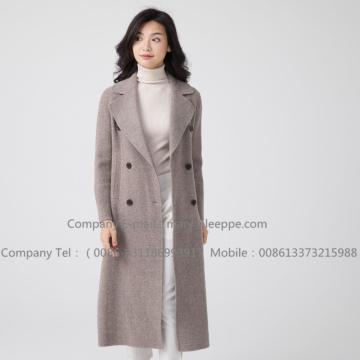 Long Hooded Cashmere Overcoat For Lady