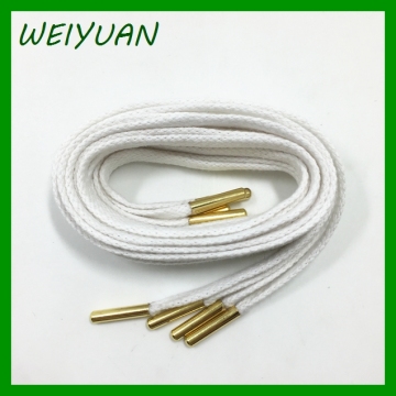 Custom metal tip aglet flat shoe laces