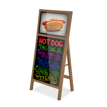 21.5 " LCD signage with LED Writing-board