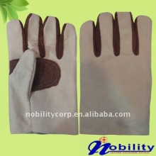 Industrial canvas split leather palm hand gloves