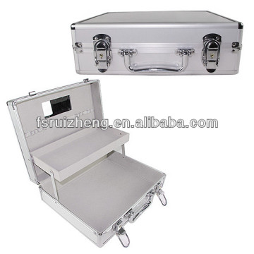 Mirrored Silvery Aluminum Makeup Case Vanity Box