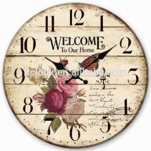 Day and Night Wood Clock Cheap MDF Shabby Chic Clock