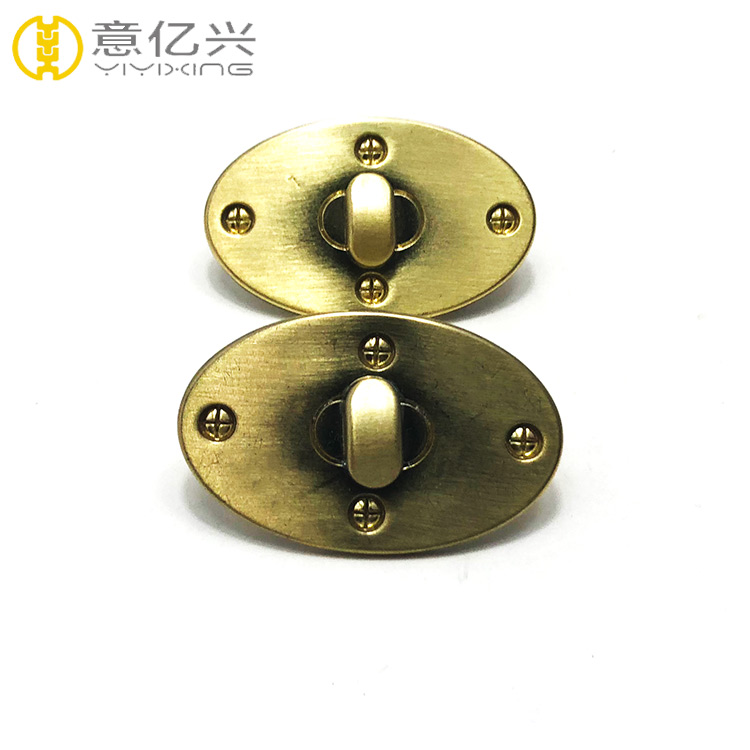 Custom Hardware Oval Metal Bag Twist Turn Lock