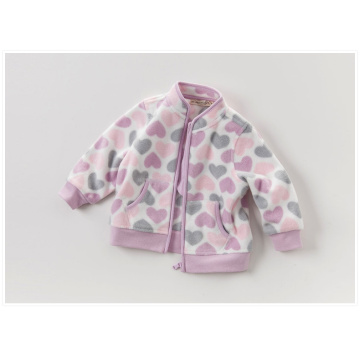 Manteau en molleton à imprimé brillant pour fille