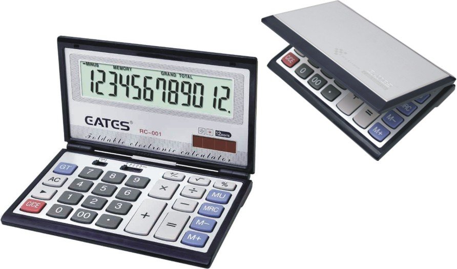 office desktop 12 digit promotion calculator with aluminum alloy cover RC-001