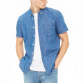 Men's Short-Sleeved Denim Shirt Top