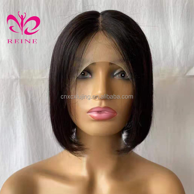 Top Selling Wholesale Bob Style Short Brazilian Hair Virgin Human Hair lace frontal T part Bob Wigs