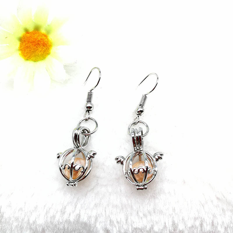 Pearl Locket Cage Earring