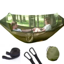 Automatic Quick Open Nylon Camping Hammock with Mosquito Net