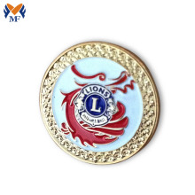 Customized metal logo lion pin badges