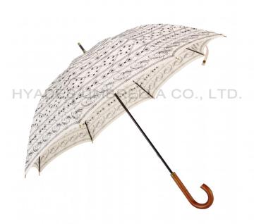 straight wooden handle umbrella