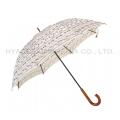 straight wooden handle umbrella