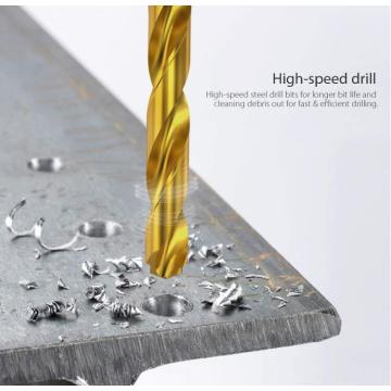 14st Titanium Drill Bit Set med speciellt tips