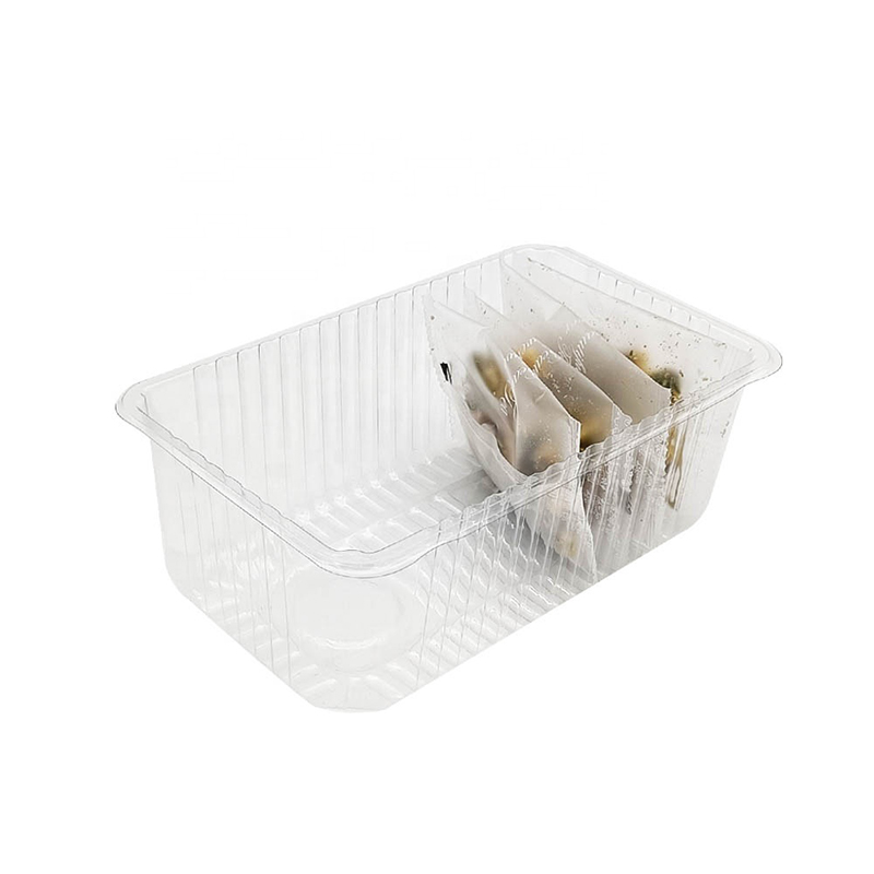 Food Grade Transparent Rectangular Plastic Cookies Biscuit Tray Blister