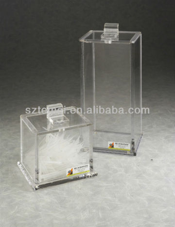 flip-top acrylic waste baskets