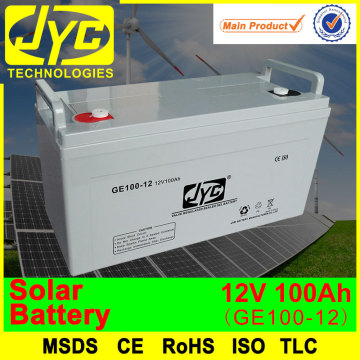 12v 100ah gel solar battery of solar energy 100