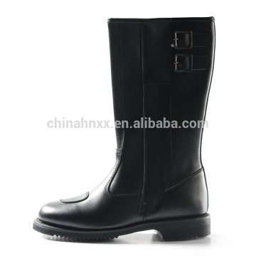 black genuine leather knee boots