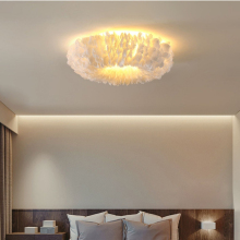 Custom Luxury Feather Chandelier: LED Ceiling Light