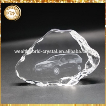 High quality best sell custom laser engraved crystal block